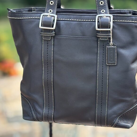 Coach Black Tote #F12607 - Picture 2 of 10